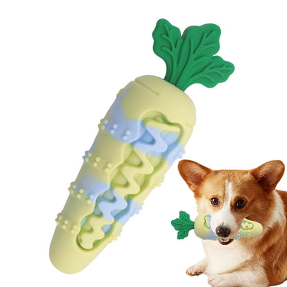 Carrot Squeaky Chew Toy for Dogs – Treat Dispensing Dental Toy for Small & Medium Dogs